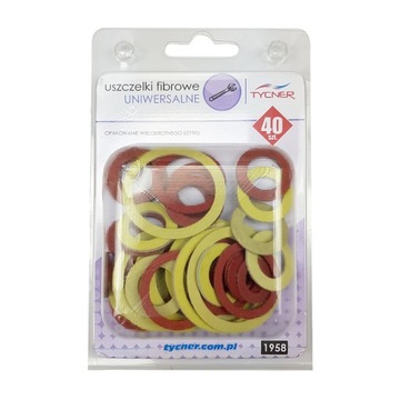 ZESTAW USZCZELEK FIBROWYCH BLISTER 40 ELEMENTÓW