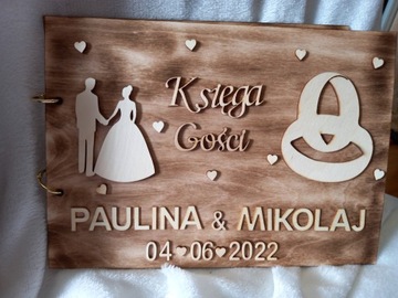 księga gości ślubna rustykalna
