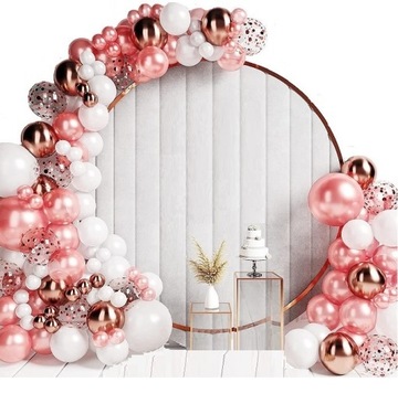 BALONY łuk girlanda CHROM rose gold 120szt