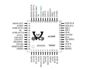 ALC655 6-канальный аудиокодек Realtek AC'97
