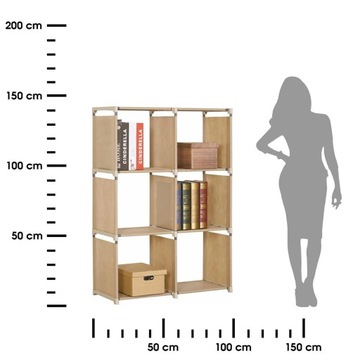 Книжный шкаф METRO Beige 105x29x142 см - практичность и стиль