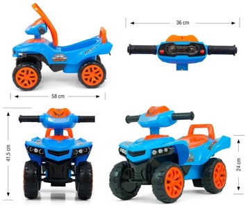 Milly Mally Pojazd Monster Blue jeździk quad