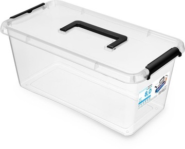 POJEMNIK PLASTIKOWY ORGANIZER NA ŻYWNOŚĆ Z POKRYWĄ NA ZABAWKI KLOCKI 8L