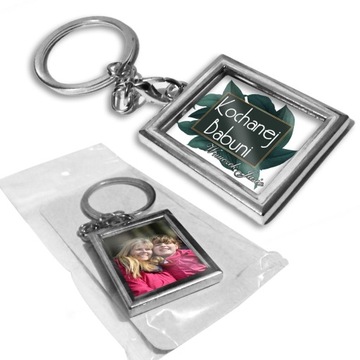 PREZENT NA DZIEŃ BABCI Brelok metalowy personaliz.