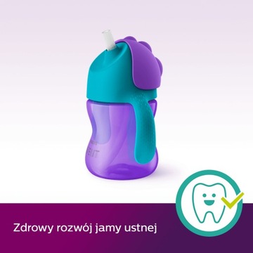 Philips Avent Бутылочка с трубочкой 9м+ фиолетовая