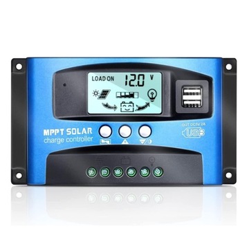 REGULATOR ŁADOWANIA SOLARNY KONTROLER 12V 24V PANEL LCD 100A 2x USB MPPT
