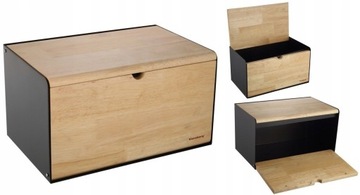 ХЛЕБ Контейнер для хлеба Хлеб СТАЛЬ + ДЕРЕВО