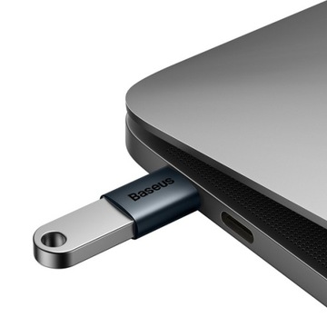 Переходник Baseus Ingenuity OTG USB-C на USB-A синий