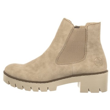 Buty Sztyblety Damskie Rieker Beżowe X5772 Beige