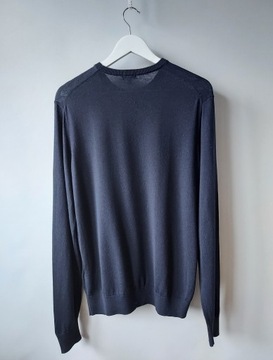 UNIQLO granatowy pulower sweter 100% wełna M L