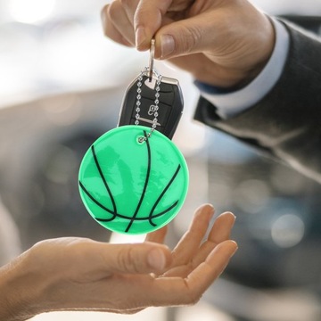 БАСКЕТБОЛЬНЫЙ КУЛОН СВЕТООТРАЖАЮЩИЙ ЛИСТ 6 ШТ.