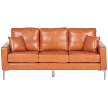Sofa 3-osobowa ekoskóra brązowa GAVLE