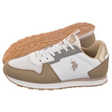 Buty Obuwie Sneakersy Damskie U.S. Polo Assn. Nobik008 Białe