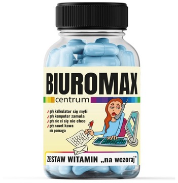 Biuromax Prezent na Urodziny Biuro Księgowa Sekretarka Butelka na CUKIERKI