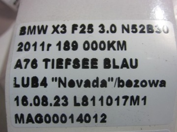 BMW X3 F25 F10 N52B30 3.0 ČERPADLO VODY 11518635092