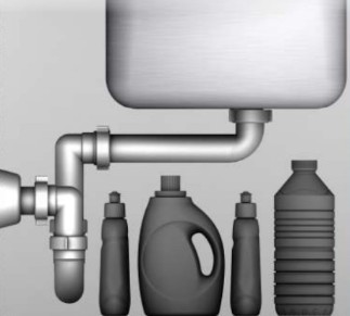 КОМПАКТНЫЙ СИФОН ДЛЯ УМЫВАЛЬНИКОВ + ХРОМИРОВАННАЯ ПРОБКА CLICK С ПЕРЕЛИВОМ