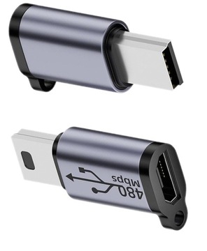 ADAPTER PRZEJŚCIÓWKA Z MICRO-USB NA MINI USB SZYBKIE ŁADOWANIE 18W 480Mb