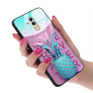 Etui Glass do HUAWEI MATE 20 LITE Kwiaty Top Wzory