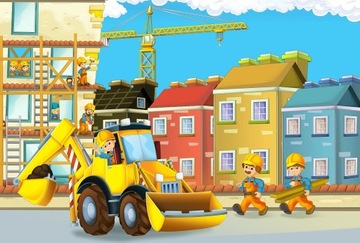 Tapeta dla chłopca, koparka Bob 368x248