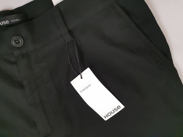 HOUSE czarne spodnie materiałowe carrot XL 92cm