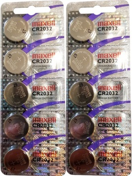 10x BATERIA LITOWA 3V MAXELL CR2032 DL 2032 HOLOGRAM