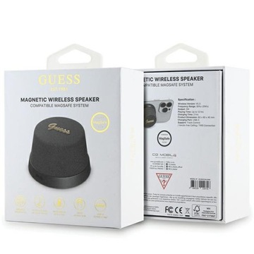 Подставка для Bluetooth-колонки Guess, черная, металлическая с магнитной надписью