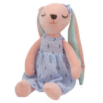MASKOTKA PLUSZOWA PLUSZAK KRÓLIK ZAJĄCZEK DZIEWCZYNKA W SUKIENCE 45CM