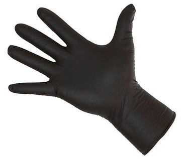 Rękawice Nitrile Long Black, roz. L, czarne, 50 szt., Kerbl