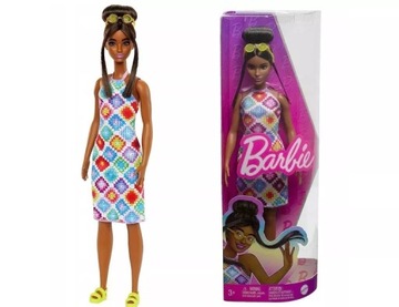 BARBIE FASHIONISTAS LALKA KOLOROWE ROMBY HJT07