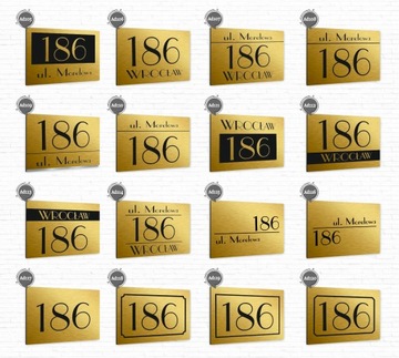 Tabliczka ADRESOWA NA DOM NUMER DOMU ZE STRZAŁKĄ