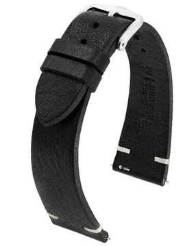 PASEK DO ZEGARKA HIRSCH BAGNORE RETRO CZARNY 19