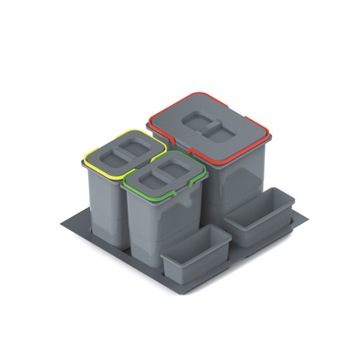 Kosz na śmieci segregator PRAKTIKO 60 1x15L + 2x7L