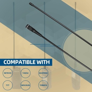 Двухдиапазонная UHF VHF антенна для рации Retevis RHD771 SMA-M