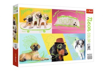 КУБИКИ COOL DOGS 1000 ШТУК, ПАЗЛ НЕОНОВАЯ ЦВЕТНАЯ ЛИНИЯ, ВОЗРАСТ 12+