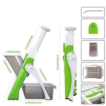 Слайсер для нарезки и приготовления картофеля фри, ТЕМНО-ЗЕЛЕНЫЙ