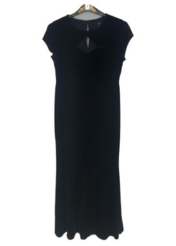 JD1 JOANNA HOPE WELUROWA SUKIENKA MAXI CZARŃ RYBKA 40 L