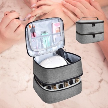 Dwuwarstwowy organizer do przechowywania lakieru do paznokci do manicure w