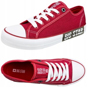 Buty Big Star trampki damskie czerwone HH274115 39