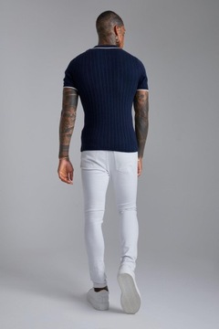 BOOHOOMAN BIAŁE SPODNIE JEANS RQZ XXJ__W36