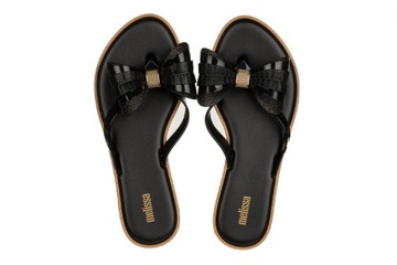 Japonki Melissa Flip Flop Slim V Czarne Gumowe Na Lato r.40