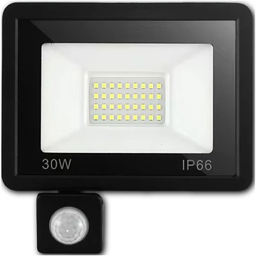 HALOGEN LED 30W REFLEKTOR ZEWNĘTRZNY CZUJNIK RUCHU ZMIERZCHU NAŚWIETLACZ