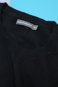 French Connection sweter bawełna czarny wygodny XL
