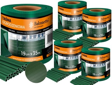 TAŚMA OGRODZENIOWA 19cmx175m NA PANELE PŁOT OGRODZENIE PANELOWE ZIELONY UV