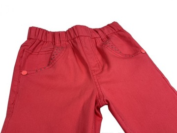 БРЮКИ BELLE из хлопка на резинке размер 4 - 98 см КОРАЛЛОВЫЙ
