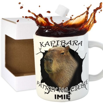 KUBEK KAPIBARA CAPYBARA NA URODZINY IMIENINY PREZENT DLA DZIECKA IMIĘ Y5