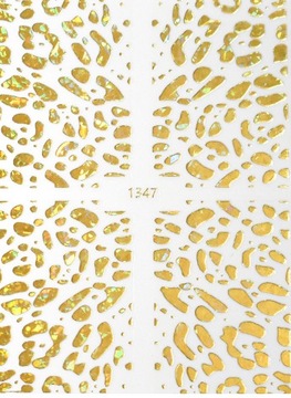 Naklejki samoprzylepne do paznokci1347 ZŁOTY HOLO