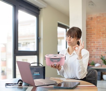 ELEKTRYCZNY LUNCH BOX POJEMNIK PODGRZEWACZ OBIADU DO BIURA AUTA TIRA 12/24V