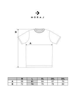 SZARA KOSZULKA MĘSKA KRÓTKI RĘKAW T-SHIRT LUŹNY OVERSIZE GŁADKI MORAJ R.XXL