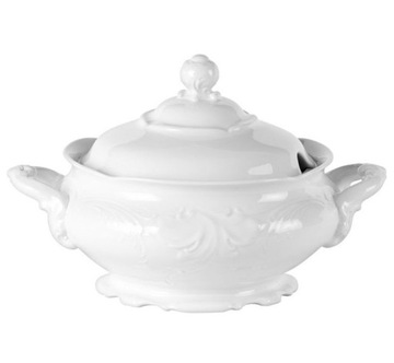 CHODZIEŻ FRYDERYKA BIAŁA WAZA PORCELANOWA 3 LITRY Z DZIURKĄ