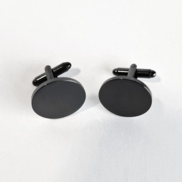 ЗАПОНКИ КРУГЛЫЕ РУБАШКИ, ЧЕРНАЯ СТАЛЬ